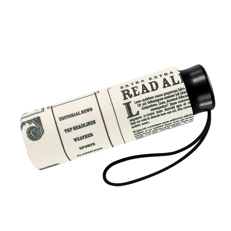 Newspaper Umbrella, Mini pocket umbrella hand opener, Feminine