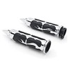 TASWK Motorcycle Aluminum Chrome Hand Grips Custom Handle (1 inch
