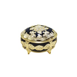 Half-Bone Capsule Musical Box Mini Urn for European Pet Memorial Service (Black)