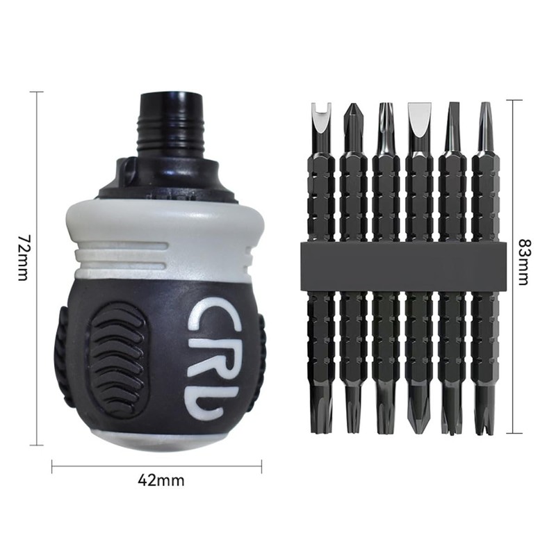 Nicear 26-in-1 Short-Handle Ratchet Screwdriver Set Compact Magnetic Chrome-Vanadium Steel