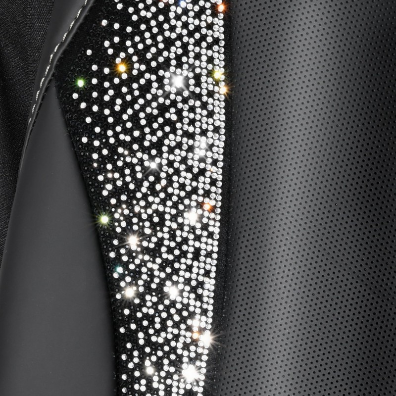 CAR PASS Leather Bling Diamond Car Seat Covers Front &
