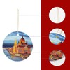 Budapest Hungary Christmas Ornament Porcelain Double-Sided Ceramic Ornament,2.9 Inches