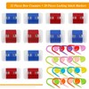 Row Counter and Crochet Stitch Marking Sets, Includes 12 Row