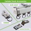 ZSHINE Curtain Single Tracks Ceiling or Wall Mounting Heavy-Duty Curtain