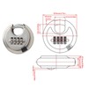 2PCS Heavy Duty Combination Padlock, Waterproof Padlocks Outdoor Stainless Steel