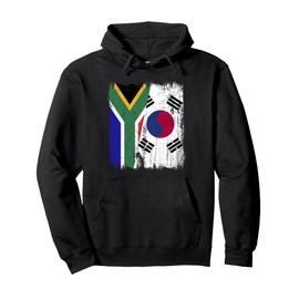 South Africa South Korea Half Flag South African Korean Pullover Hoodie