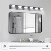 Ship in US,45" Modern 6-Light LED Vanity Light, Sleek Black