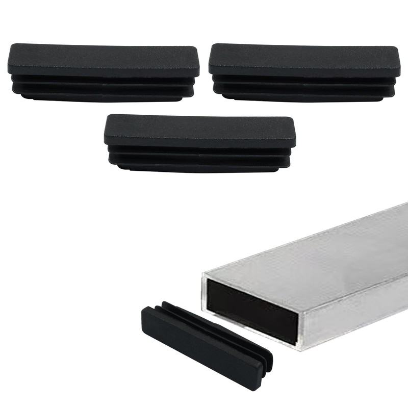 Kemcatui 20Pcs Rectangle End Caps, 2x2/5 Inch Rectangular Tubing Plugs