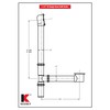 Keeney 606RB Trip Lever with Brass Pipe Bath Drain Assembly,