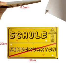 School Child Wooden Sign Nursery School Place Sign School Sign Wood 20 x 30 cm School Decoration Boys and Girls Gift for 1 Day of School for First Day of School for First Day of School