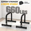 RELIFE REBUILD YOUR LIFE Push Up Bar,14in High Steel Parallettes