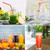 Bendy Disposable Plastic Drinking Straws 12.8" Long for 40oz Tumbler