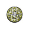 Quiges Women's Click Button 18 mm Chunk Silver-Plated Light Green