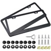 2 Pieces Porta Placas para Auto Acero Inoxidable Marco Universal