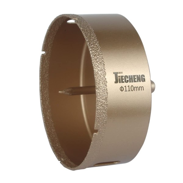 JIECHENG Brazed Diamond 4-3/8 inch Hole Saw with Center Drill