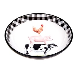 Certified International On The Farm Serving Bowl, 120 oz., 13" Dia x 3", Multicolor
