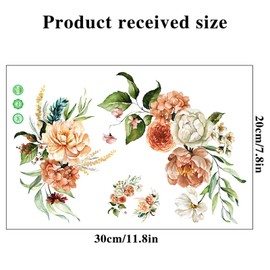 Kitchen Decor Wall Art Stickers - for Flower Wall Decals Floral Wall Sticker Nursery Girls Bedroom Classroom Living Room 0913