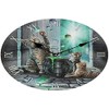Lisa Parker Decorative Wall Clock-Cat Hubble Bubble, MDF, Multi, Height