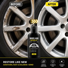 Wheel Hub Repair Kit for Rim Restoration – Graphene Polish for Minor Scratches, Oxidation & Shine Maintenance