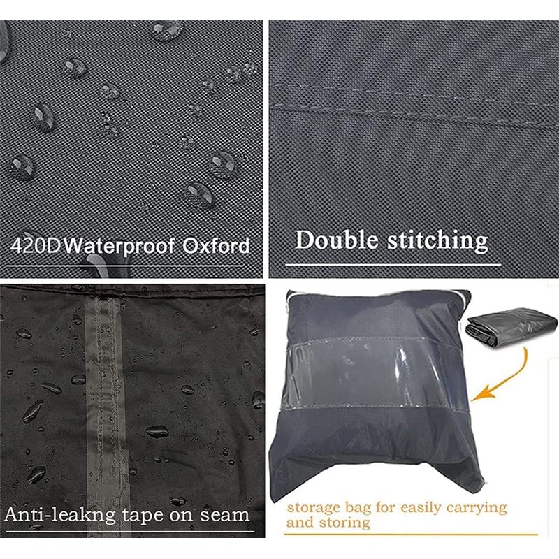 UCARE Curved Sofa Cover Outdoor Couch Sectional Protector Waterproof Half