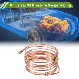 X AUTOHAUX Universal 72" Length Oil Pressure Gauge Tubing Kit Oil Supply Line Copper Oil Hose