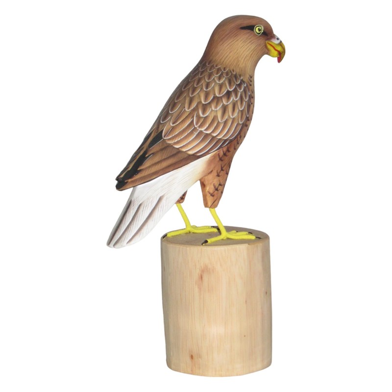 Brave Wings Hand Carved Wooden Eagle ~ While Tailed Eagle