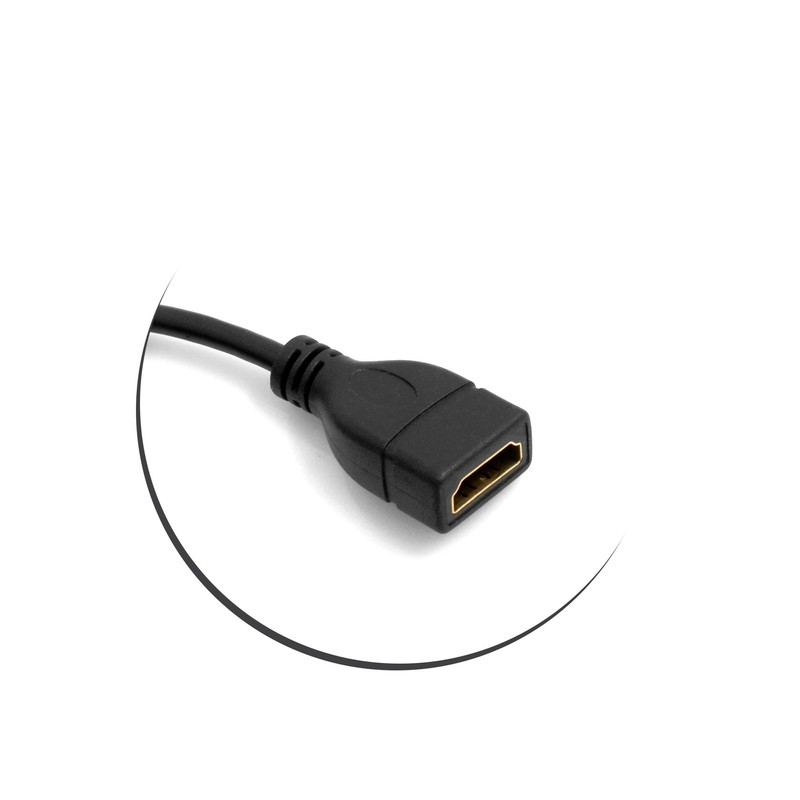 SYSTEM-S Mini HDMI Upwards Angled Angle Plug 90° Degrees to