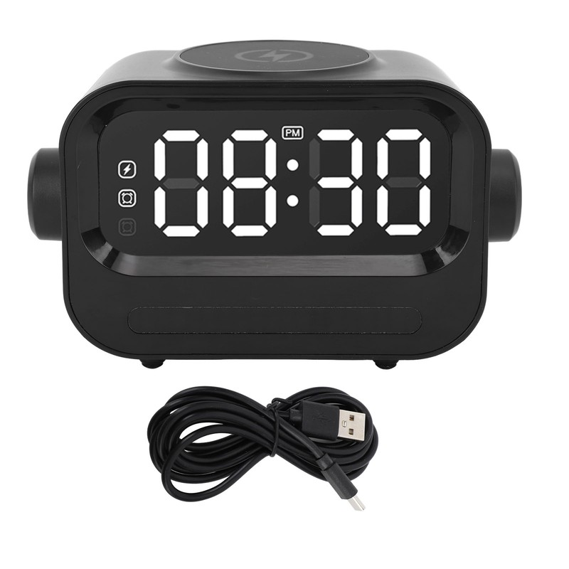 3 in 1 Digital Alarm Clock LED Display 15W 2