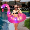 Solar Light Flamingo Pool Float for Summer Lounging – Inflatable