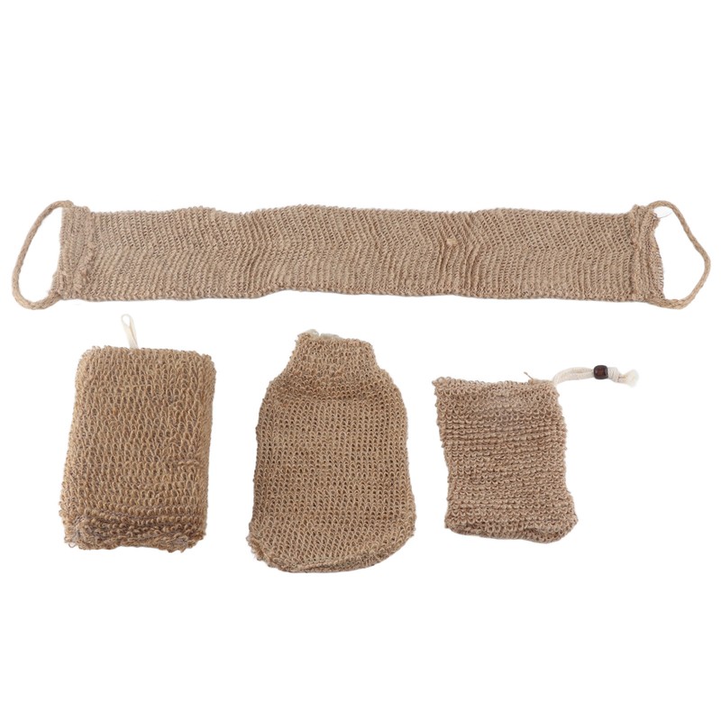 Exfoliating Jute Back Scrubber Concave Convex Surface Gift Package Jute