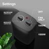 Space Heater 1500W Personal Heater with 2 Heat Settings PTC