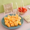 Wooden Fruit Forks,400 Pcs Mini Two Prongs Wooden Cocktail Fork