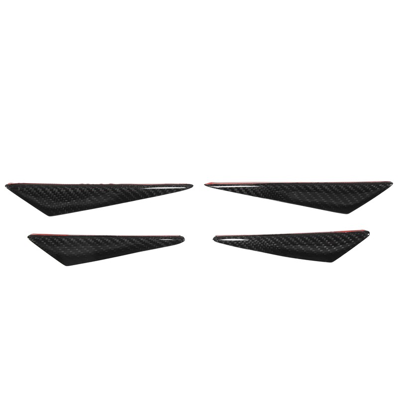 6Pcs Front Bumper Lip Spoiler Anti Collision Carbon Fiber Side