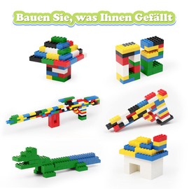 Etarnfly Pack of 200 2x4 Mixed Classic Building Blocks, Compatible with All Major Brands, Creative Educational Toy, Gift for Boys and Girls