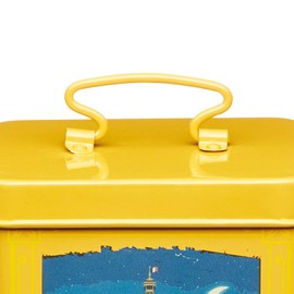 KitchenCraft World of Flavours Airtight Metal Food Storage Container, 11 x 11 x 14 cm (4.5" x 4.5" x 5.5") - Yellow