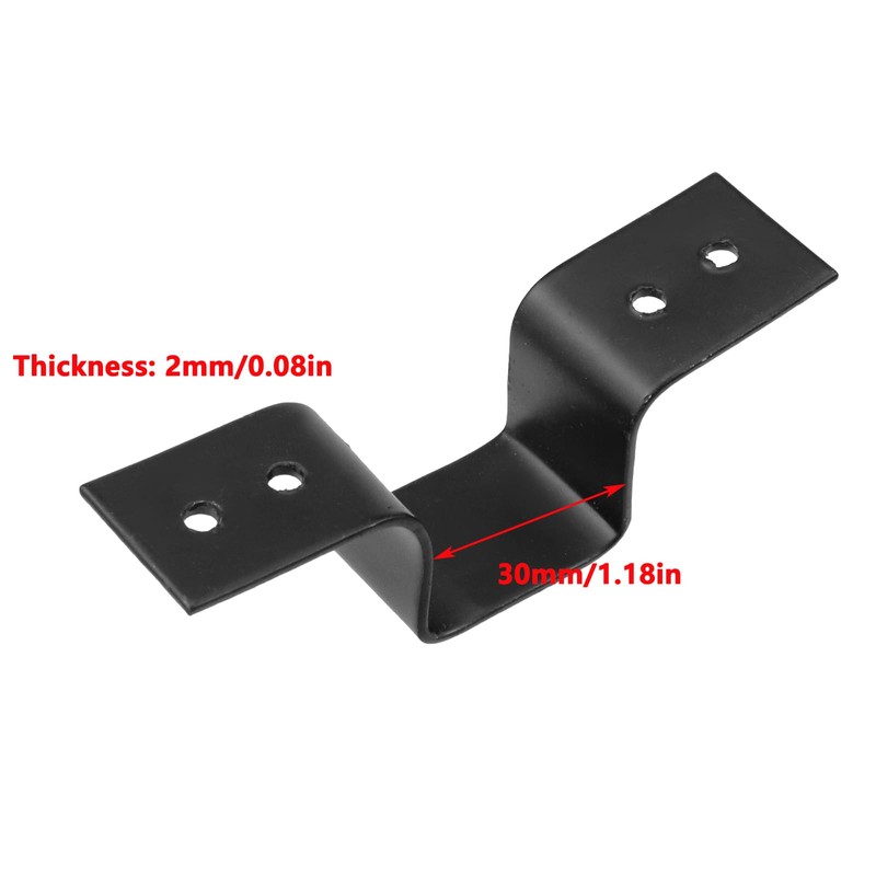 Antrader Square Tube Strap Clamp,4Pcs Square Pipe Clamp Tube Buckle