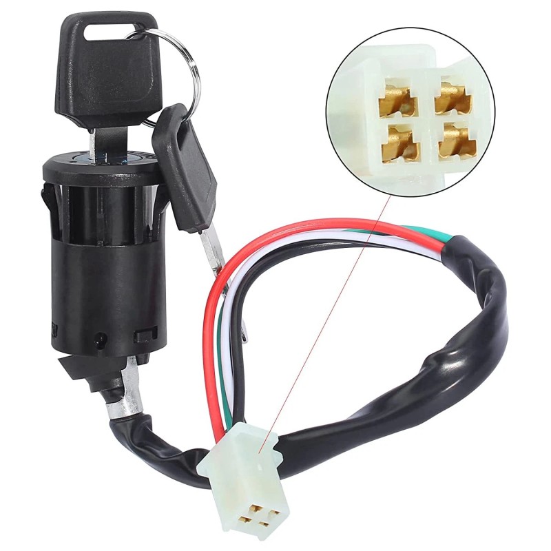 PCC Key Ignition Switch 4 Wires for Pit Bike Quad