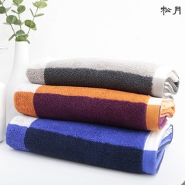 Songwol Large Square Towel 50x100cm, 500GSM Combed Cotton 40s 250g Orange/Standard Case 1pc/Dye Printing