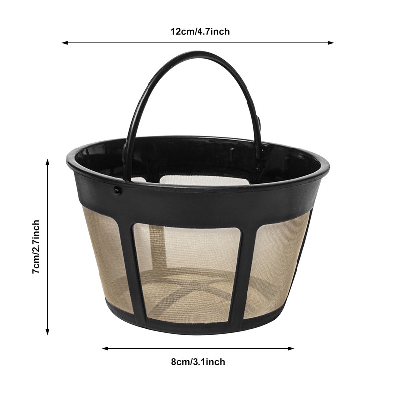 8-12 Cup Reusable Filter Basket With Mesh Bottom Fits MrCoffee