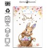 Dad Easter Card - Bunny with Easter Eggs Design -