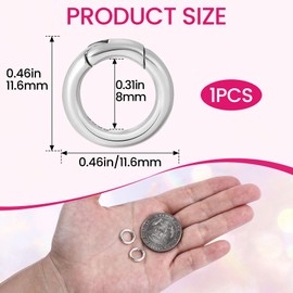 Pndeyo 1pc 925 Sterling Silver Round Jewelry Clasps, 0.48x0.48in, Gold