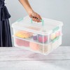 Sterilite Stack and Carry 2 Layer Handle Box, Stackable Plastic