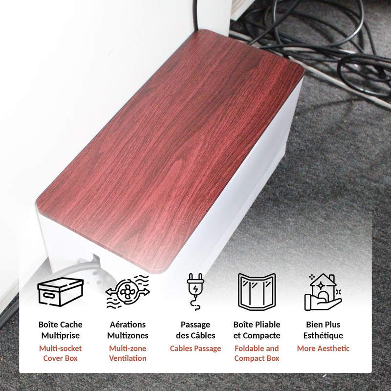 FISHTEC - Multi-socket Storage Box - Power Strip and Cable