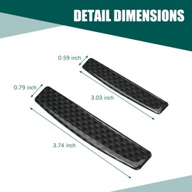 Dogary 4 PCS Carbon Fiber Car Door Edge Guard, Car Side Door Edge Guards Protector，Bumper Protector Strips，Anti-scratch and Anti-collision, Universal Car Trim Cover (Black)