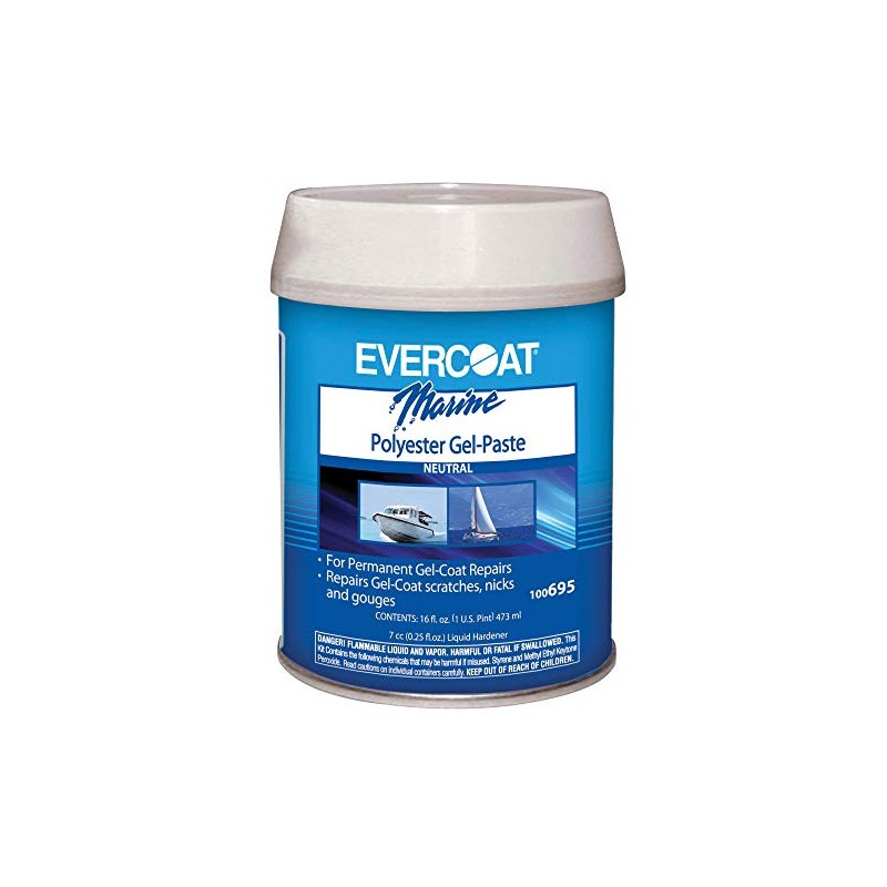 Evercoat 100695 Polyester Gel Paste - Neutral, Pint, White White
