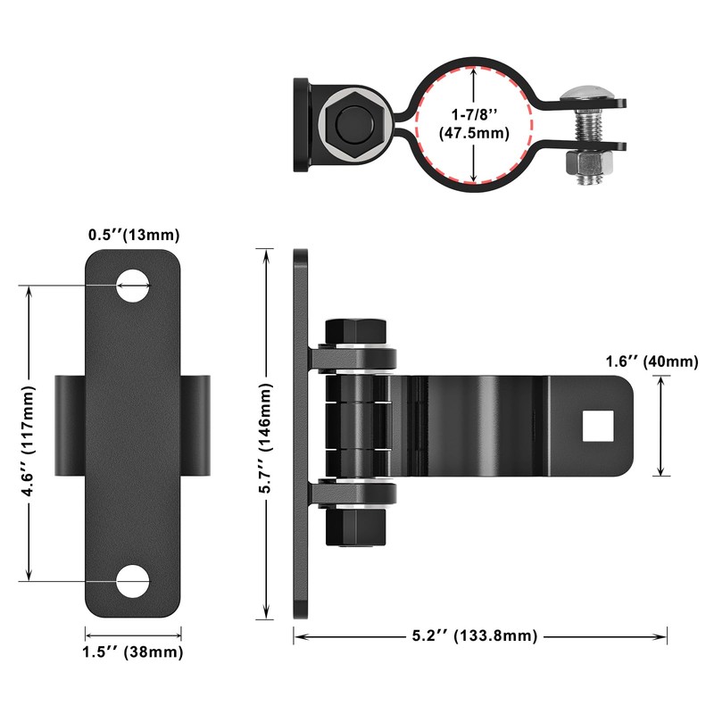 Insaga Gate Hinges Heavy Duty Carbon Steel Chain Link Fence