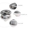 VILLCASE Toilet Flushing Press, 114 mm Silver Double Flushing Toilet