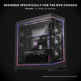 Phanteks NV9 Premium DRGB Kit, 4X D/A-RGB LED modules for NV9 Outer Frame, 1x D/A-RGB Power hub Included (Black)