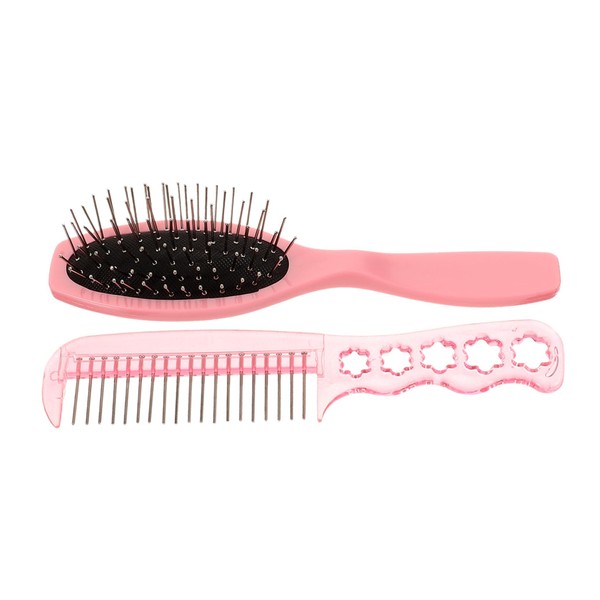 IWOWHERO Detangling Hair Brush and Steel Comb for Curly Hair