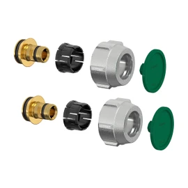 Simplex Compression Fitting Set A3, Connection Set, Compression Fitting Set, Plastic Clamping Ring and Nozzle, O-Ring Seal on the Nozzle, with Fixed Stop, 16 x 2 F11405